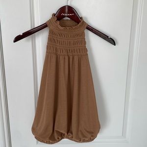 Express Smocked Brown Halter Top